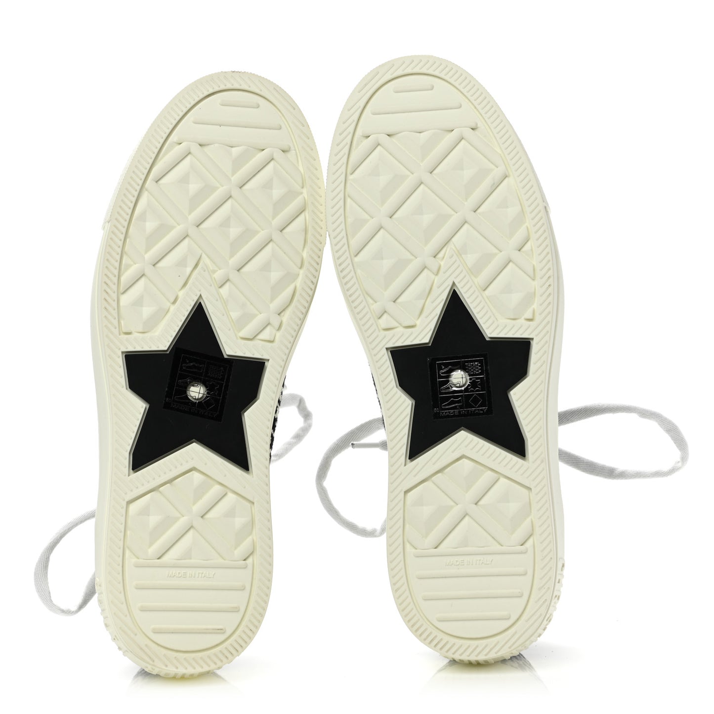 Canvas Houndstooth 30 Montaigne Embroidered Womens Walk'N'Dior Low Top Sneakers 37.5 Black White