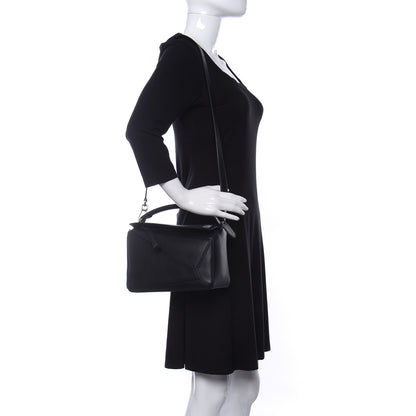 Loewe Calfskin Small Puzzle Bag Black 2 of 8