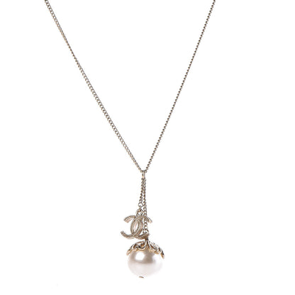 Chanel Pearl CC Drop Necklace Gold 1 of 6