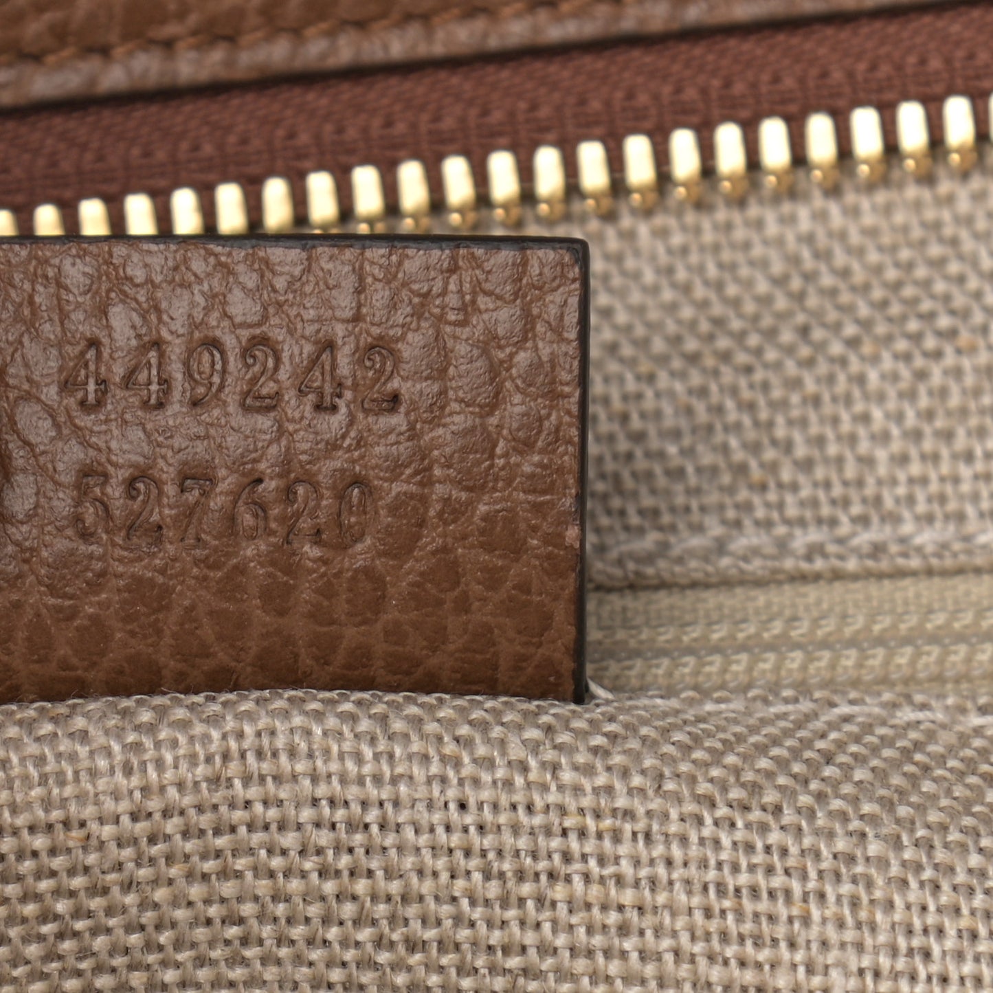Monogram Medium Bree Zippered Tote Beige Tabacco