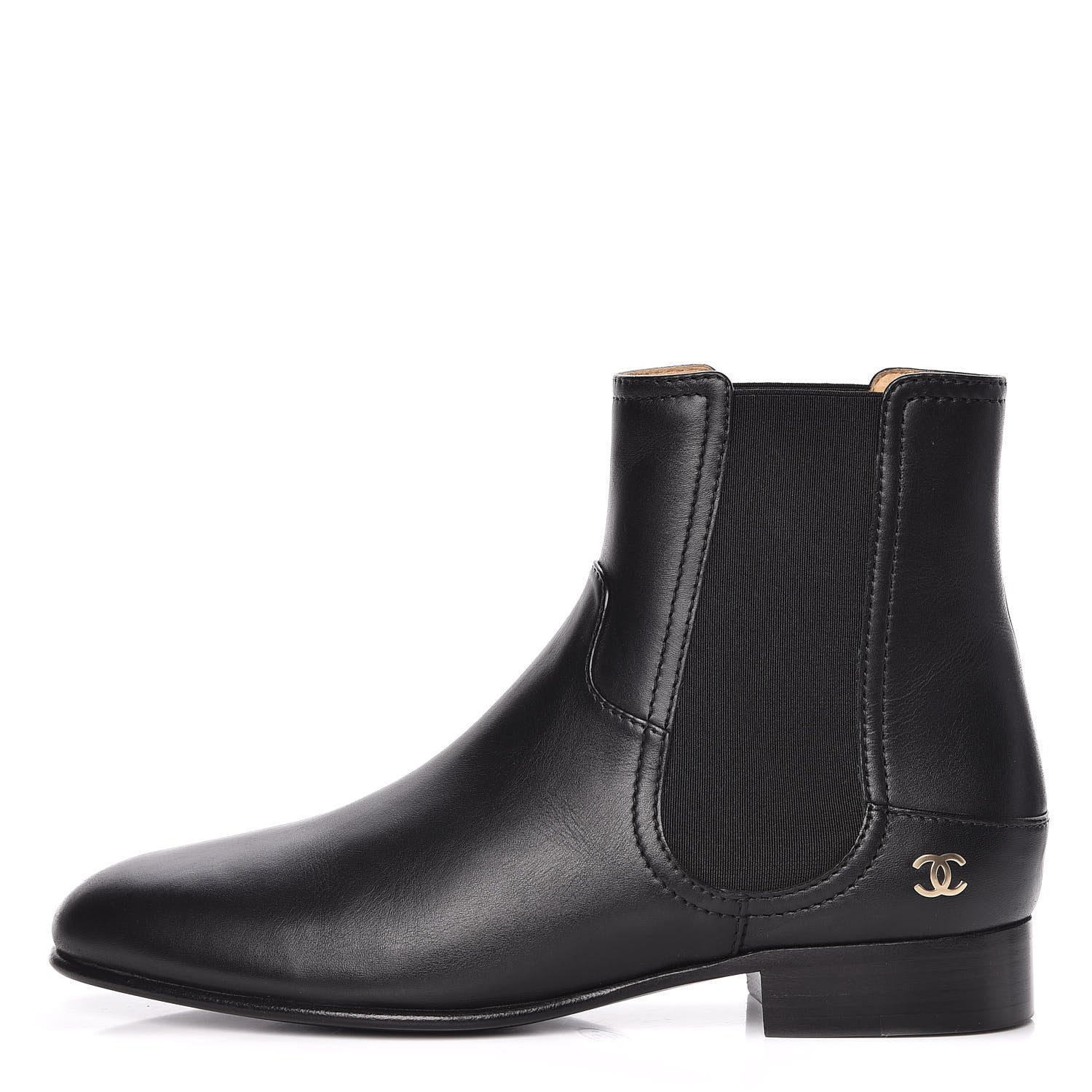 Chanel Calfskin Elastic Short Boots 39 Black 1 of 8