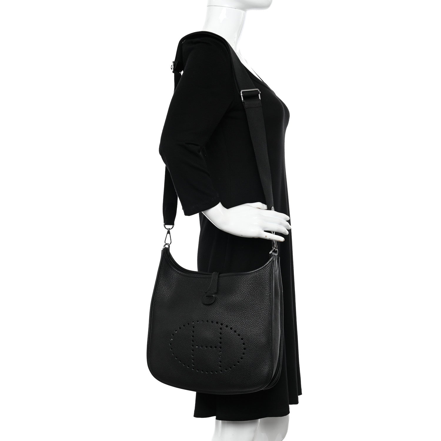 Hermes Taurillon Clemence Evelyne III PM Black 2 of 11