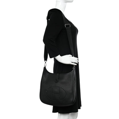 Hermes Taurillon Clemence Evelyne III PM Black 2 of 11