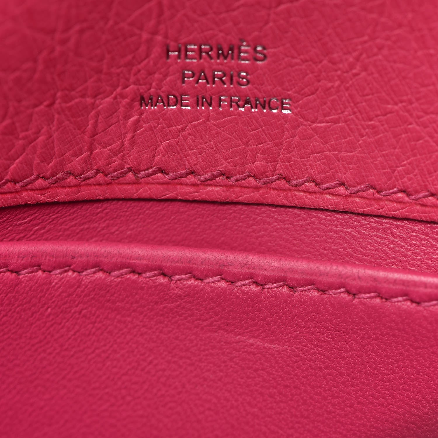 Hermes Ostrich Kelly Pochette Clutch Rose Tyrien 22 of 29