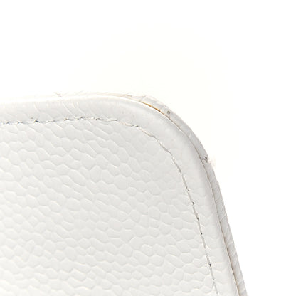 Chanel Caviar Quilted Medium Double Flap White 14 of 16