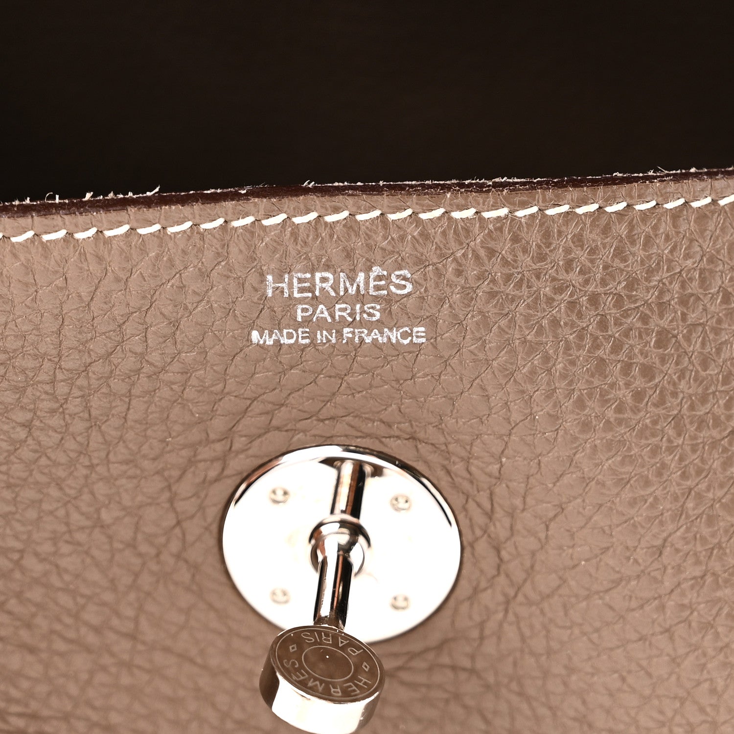Hermes Taurillon Clemence Lindy 30 Etoupe 6 of 10