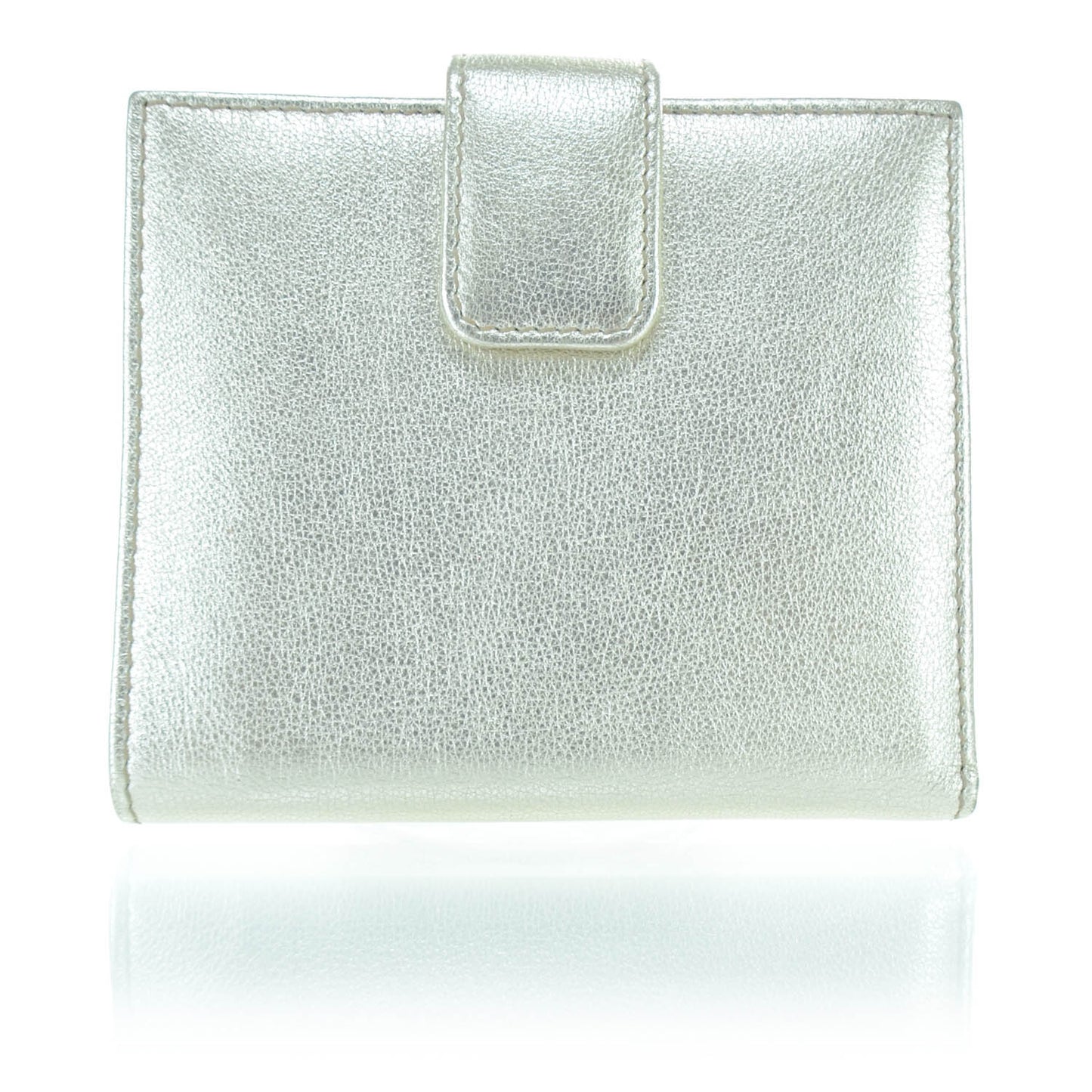 Leather Compact Britt Wallet Metallic