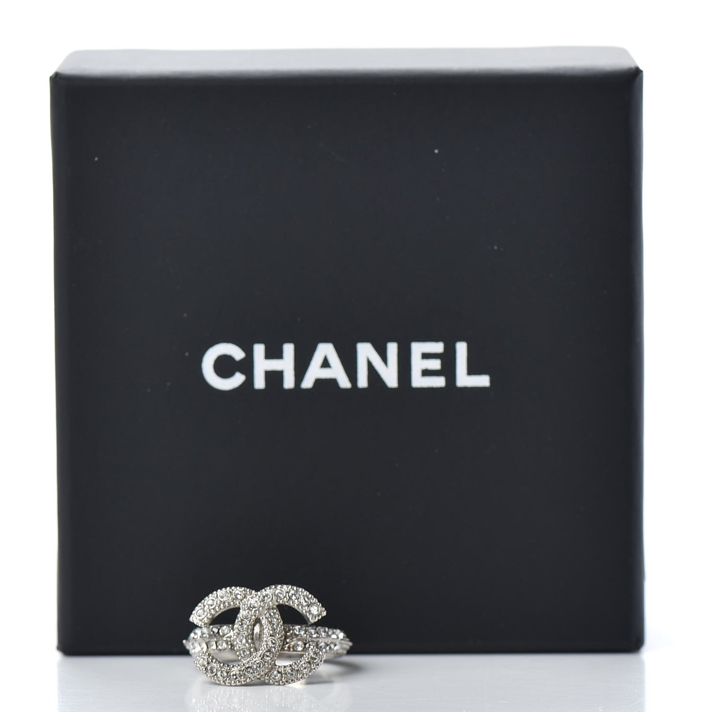 Crystal CC Ring 50 6.5 Silver