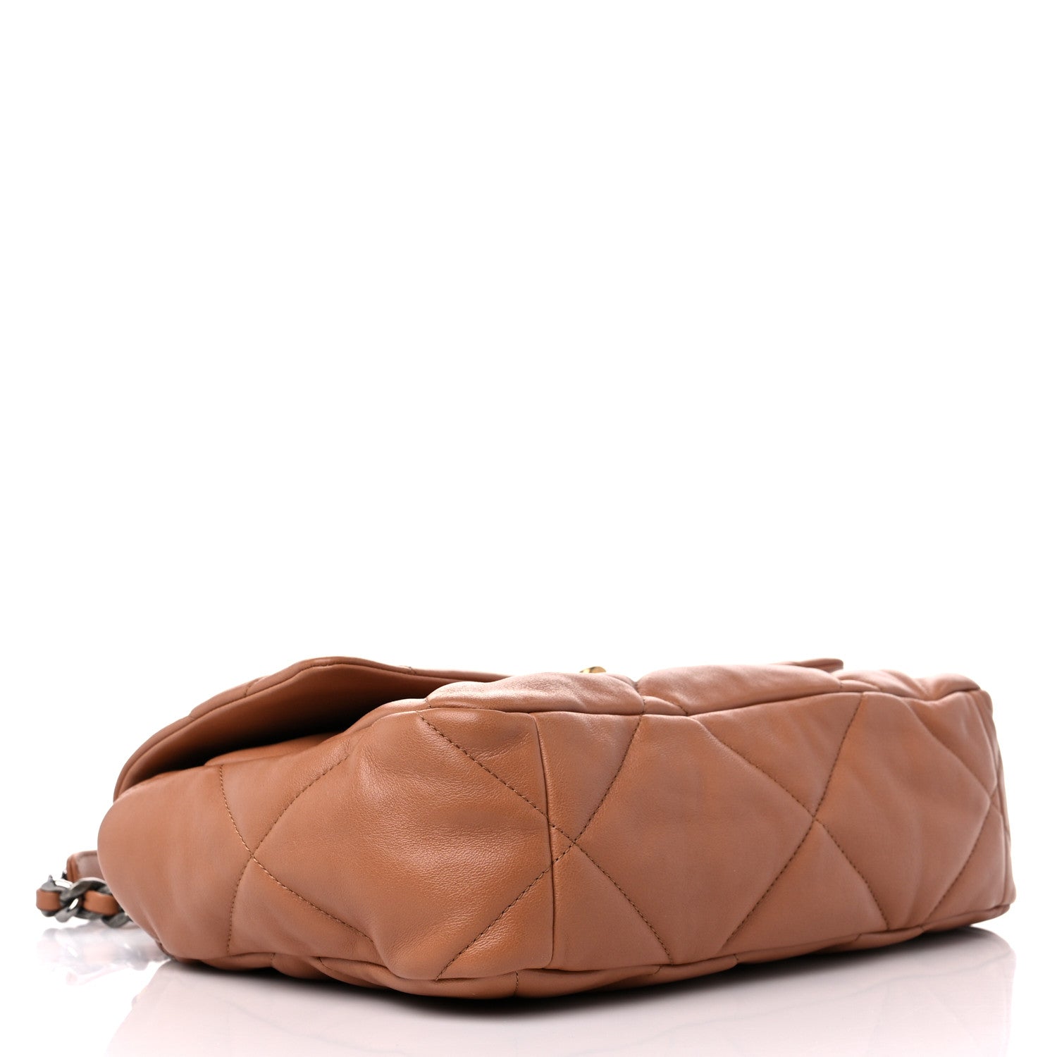 Chanel Lambskin Quilted Large Chanel 19 Flap Brown 4 of 10