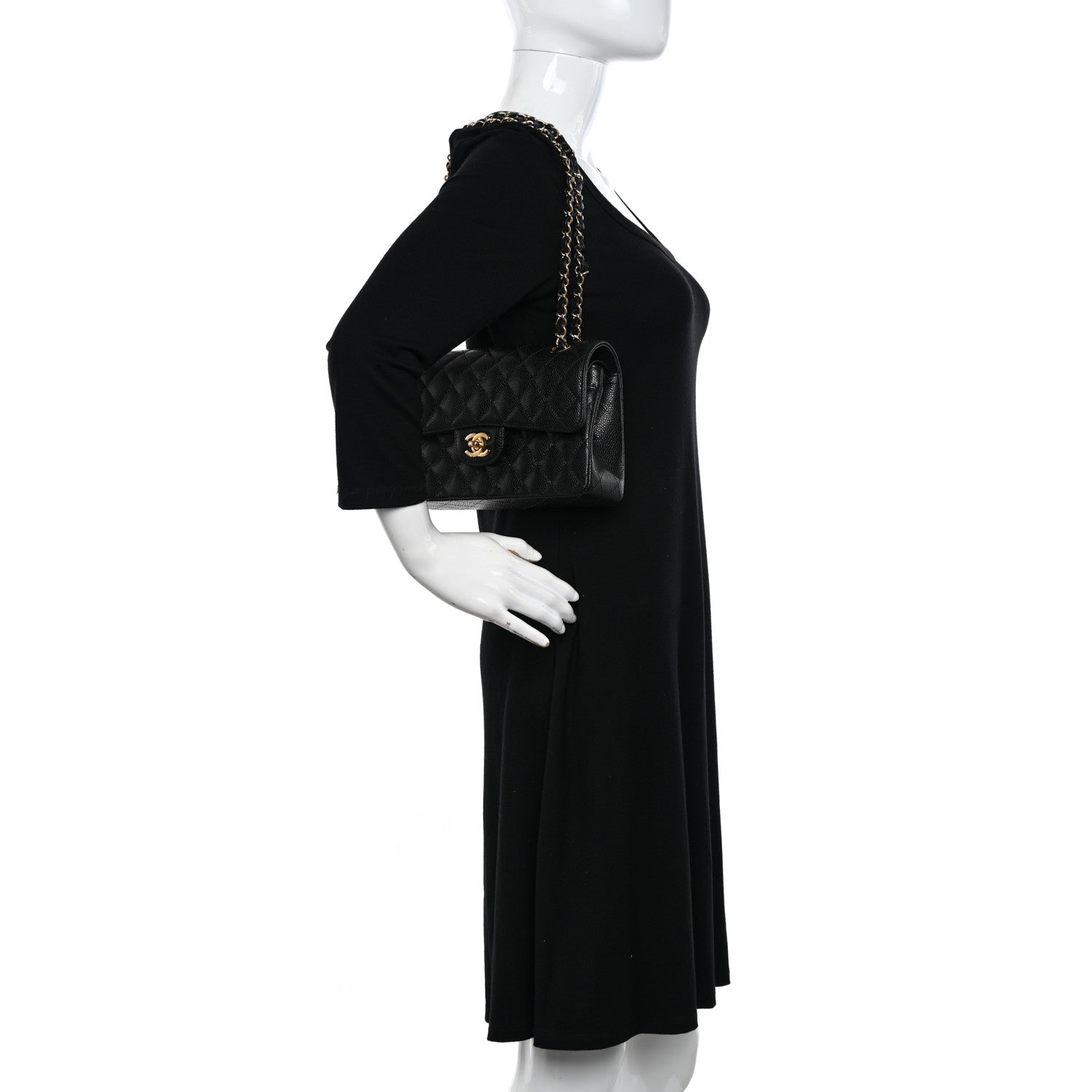 Chanel Caviar Quilted Small Double Flap Black 2 of 11