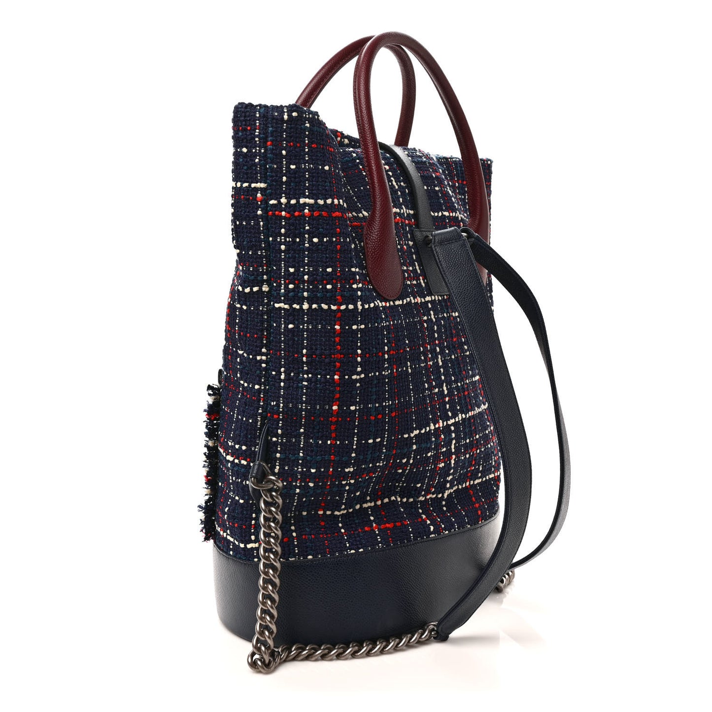 Tweed Crest Trip Backpack Navy Burgundy