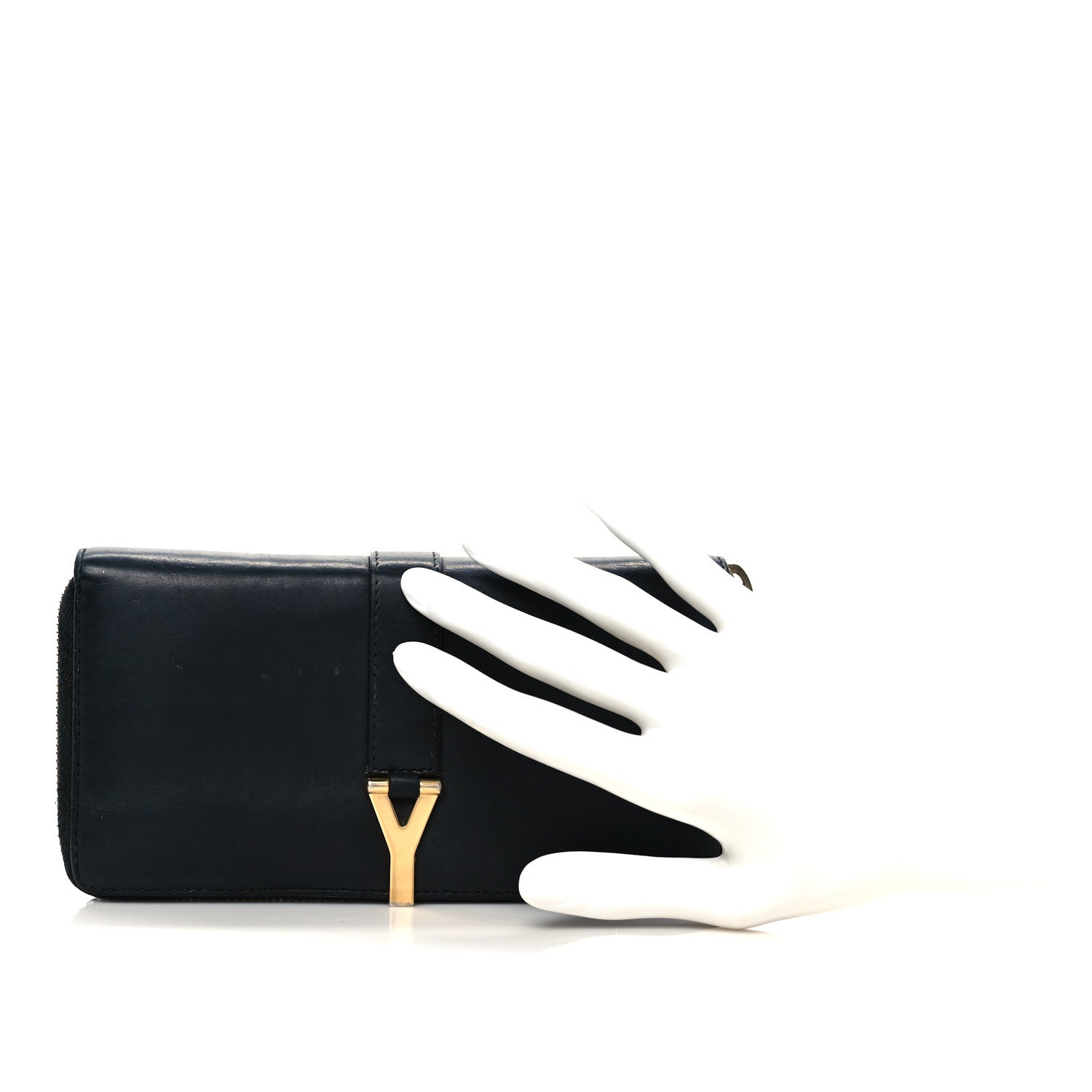 Saint Laurent Calfskin Classic Y Ligne Zip Around Wallet Black 3 of 16