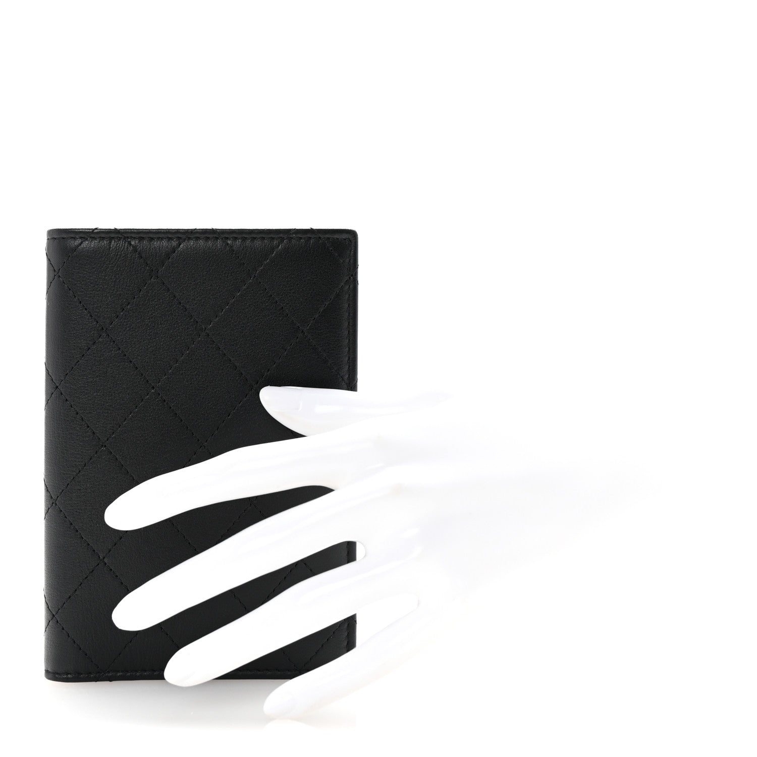 Chanel Grained Calfskin Quilted Passport Holder Wallet So Black 2 of 8