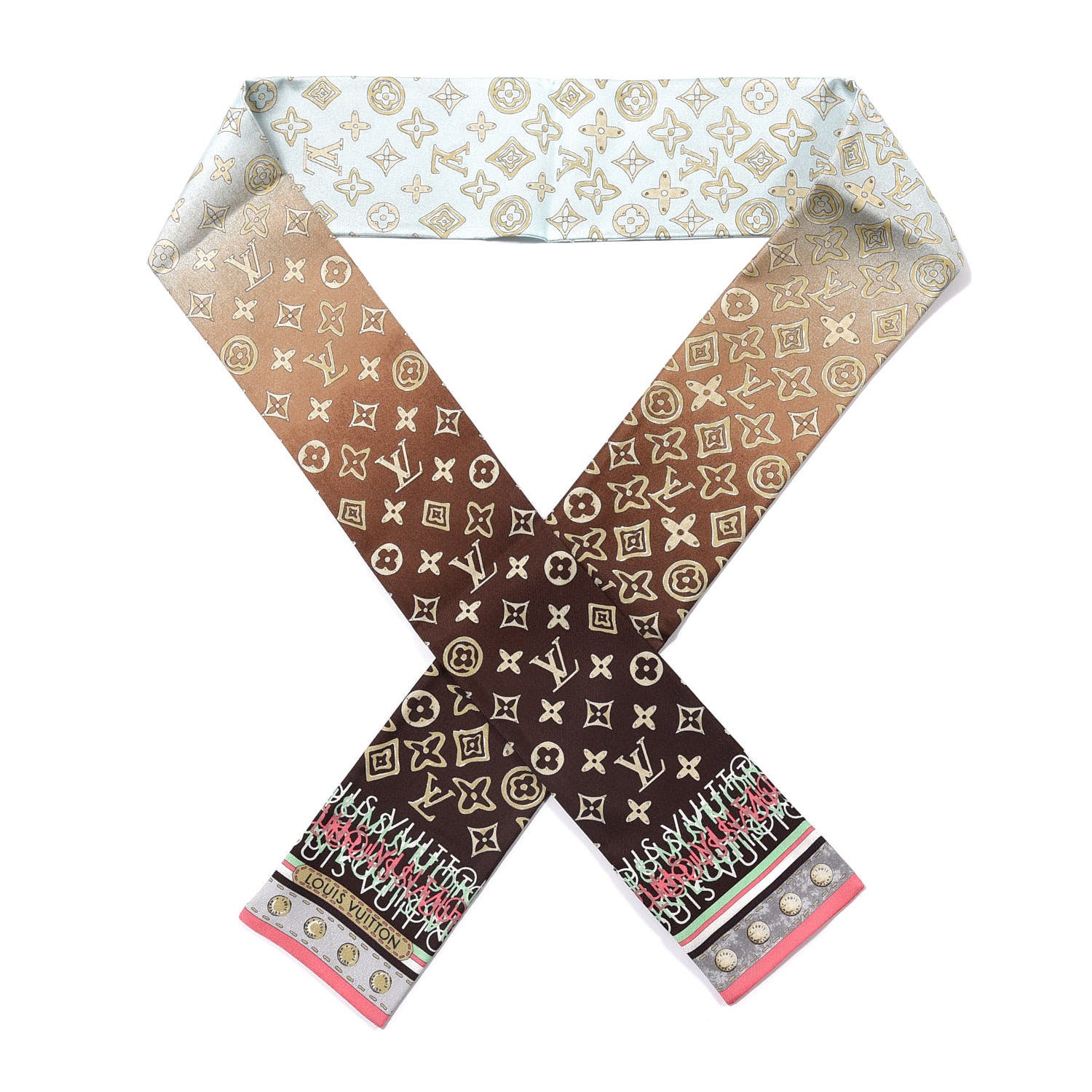 Louis Vuitton Silk Monogram Map Bandeau 1 of 4