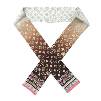 Louis Vuitton Silk Monogram Map Bandeau 1 of 4