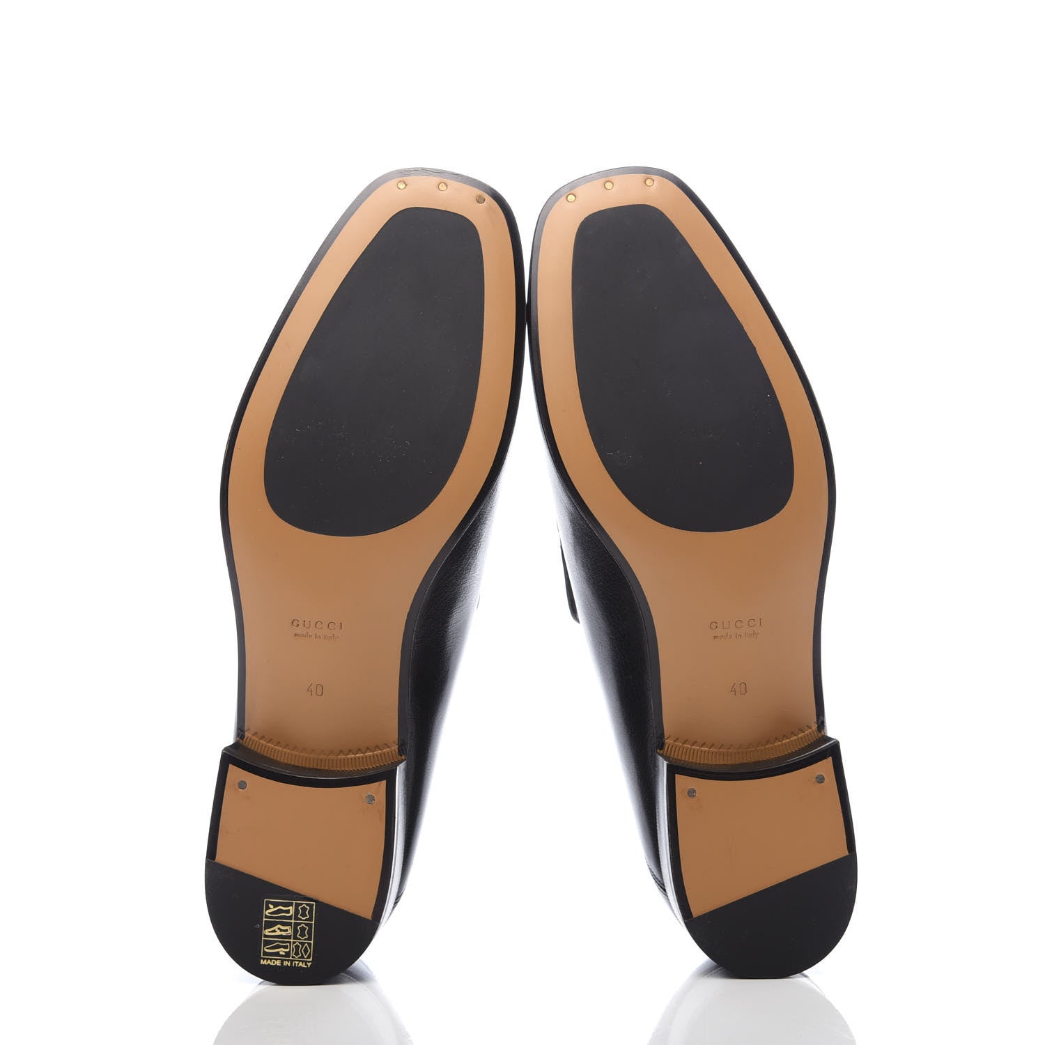 Gucci Goatskin Womens Horsebit Mid-Heel Loafers 40 Black 5 of 8