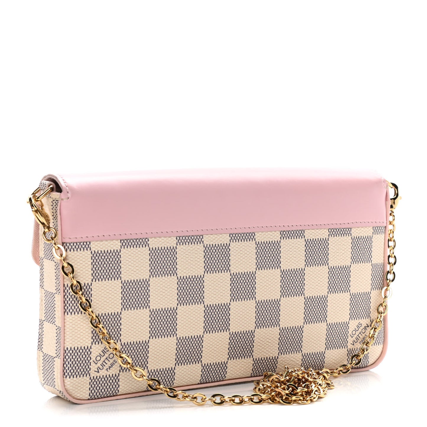 Damier Azur Calfskin Pochette Felicie Eau de Rose