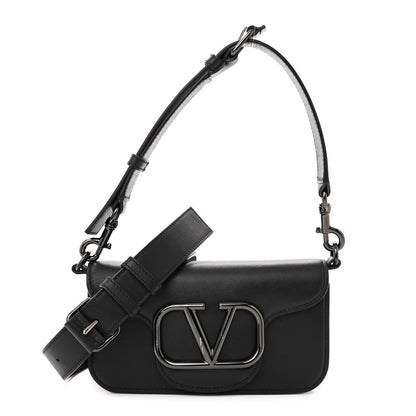 Valentino Garavani Calfskin Monochrome Vlogo Mini Loco Crossbody Bag Black 1 of 15