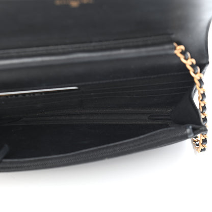 Chanel Caviar Quilted Boy Wallet On Chain WOC Black 5 of 10