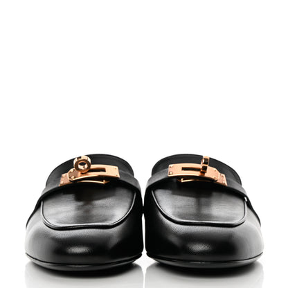 Hermes Goatskin Oz Mules 36 Black 3 of 18
