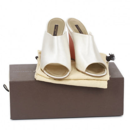 Louis Vuitton Satin Wedges 40 Ivory 9 of 9
