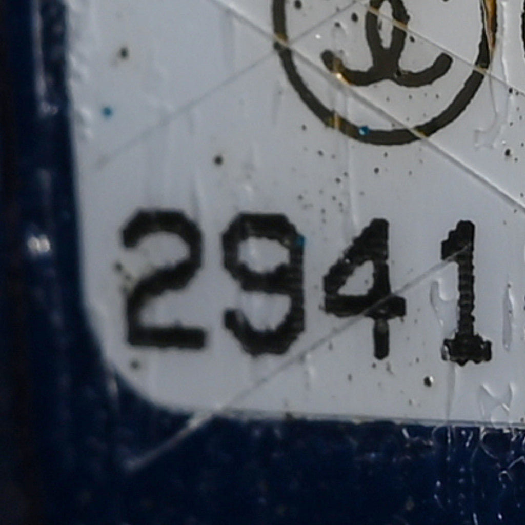 Chanel Woven Straw Raffia Striped Medium Deauville Tote Navy Blue 7 of 14