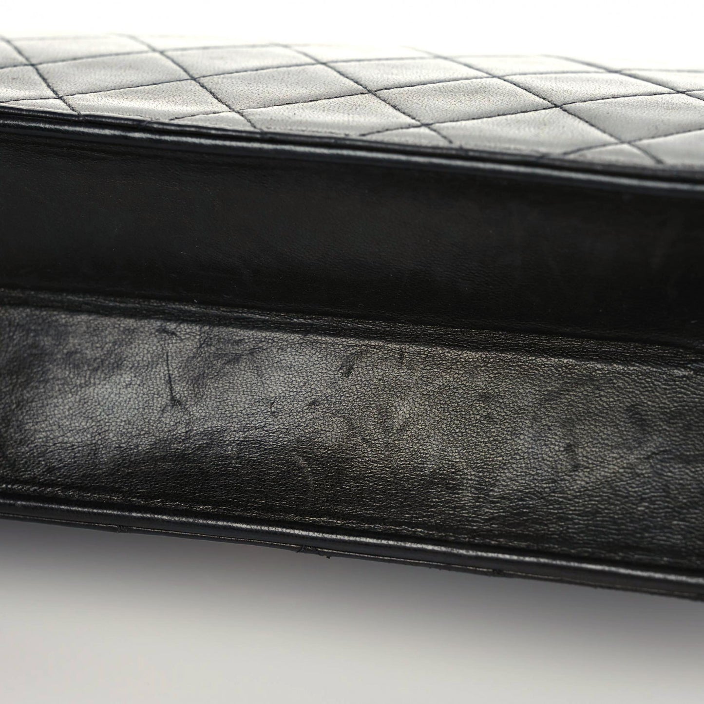 Lambskin Quilted Medium Single Flap Black