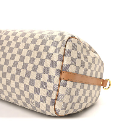 Louis Vuitton Damier Azur Braided Speedy Bandouliere 30 Blue 8 of 11