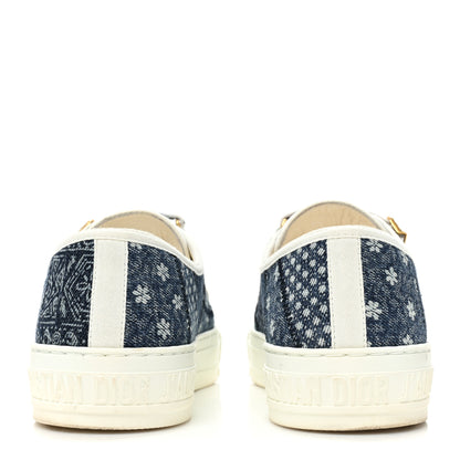 Christian Dior Denim Patchwork Walk'n Dior Low Top Sneakers 37 Blue 4 of 14