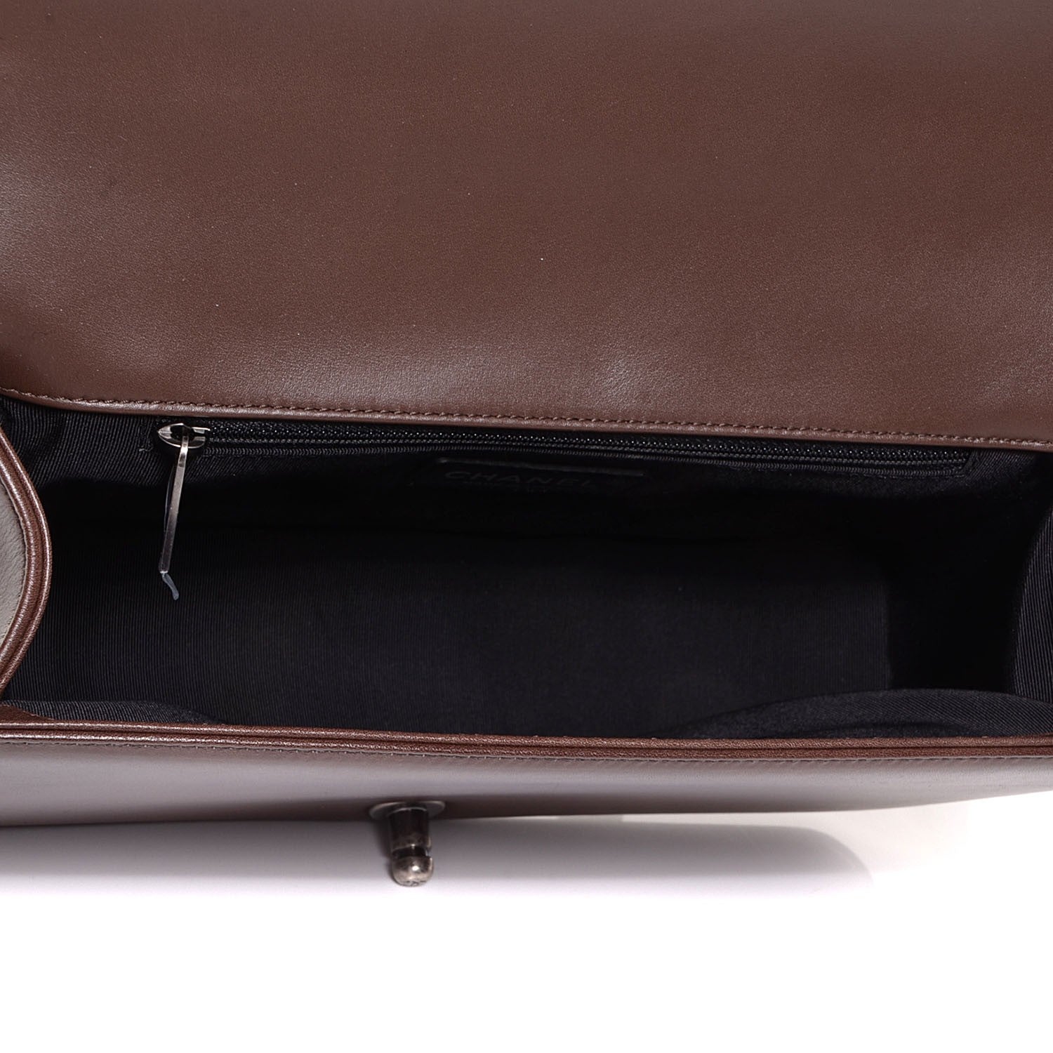 Chanel Faded Calfskin Studded Large Boy Flap Brown Beige 6 of 9