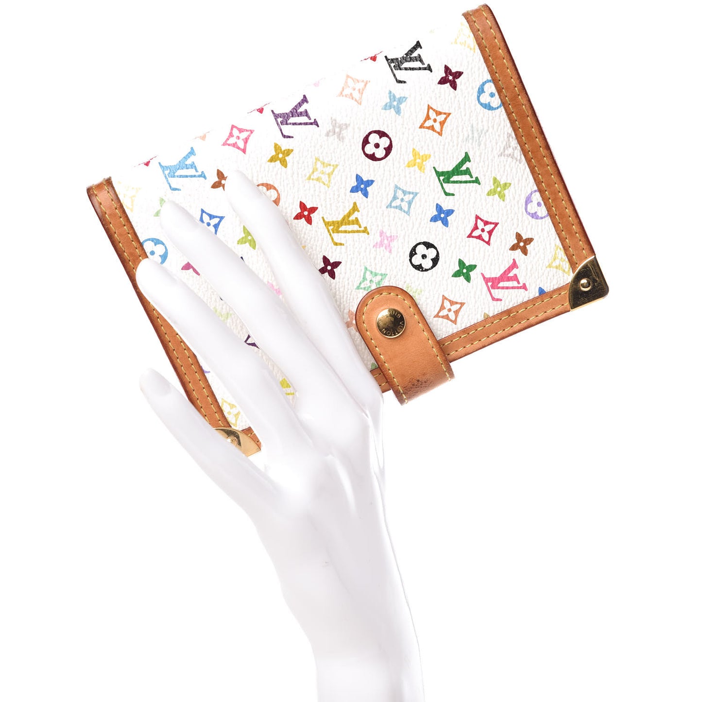 Monogram Multicolor Small Ring Agenda Cover White