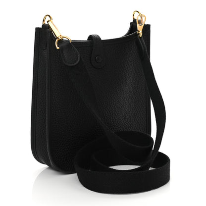 Hermes Taurillon Clemence Evelyne TPM Black 3 of 11