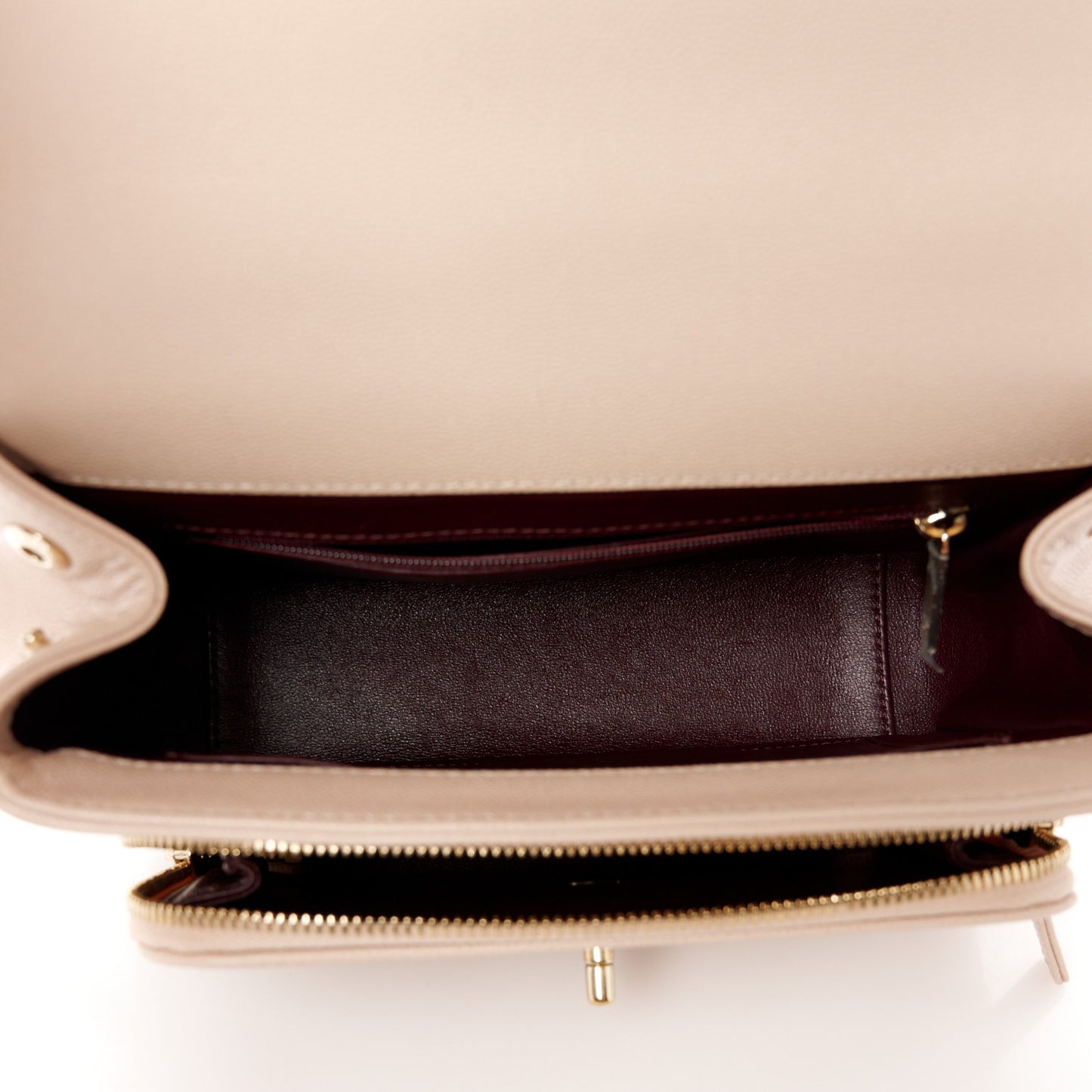 Caviar Quilted Medium Business Affinity Flap Beige
