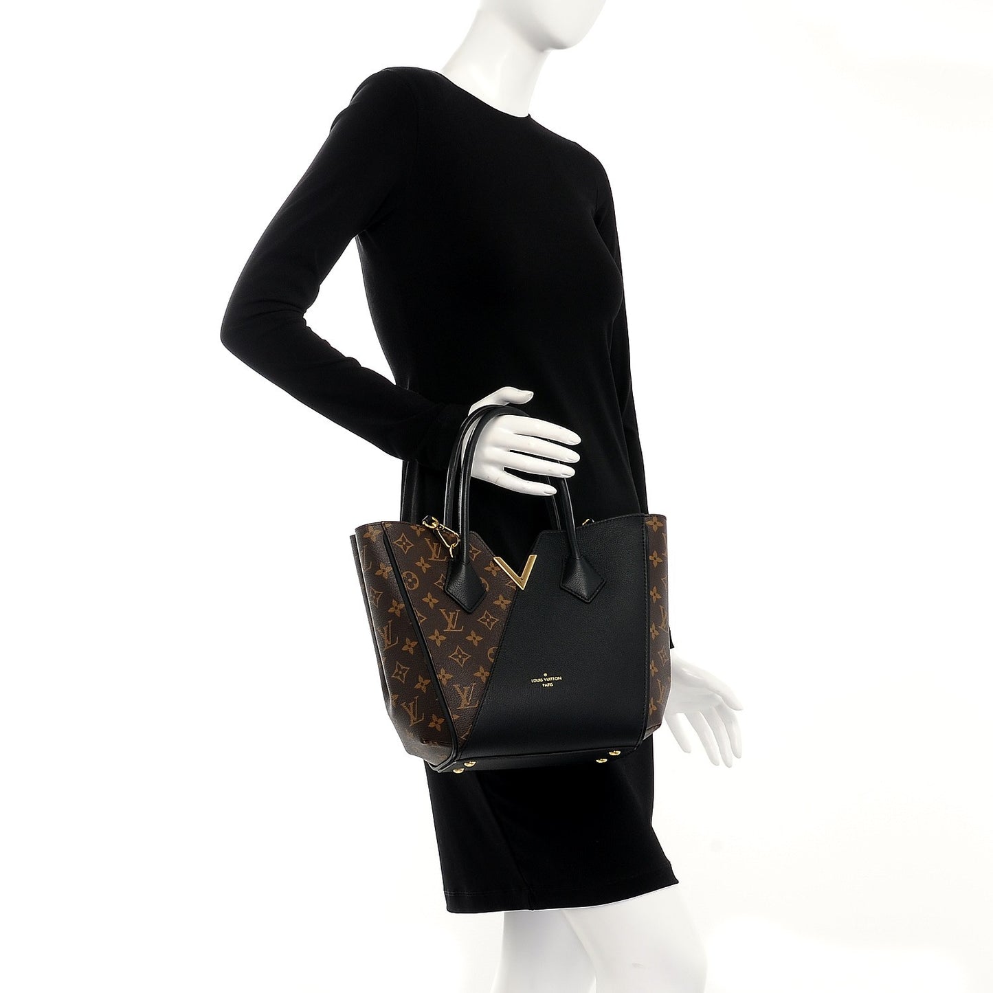 Calfskin Monogram Kimono Tote PM Black