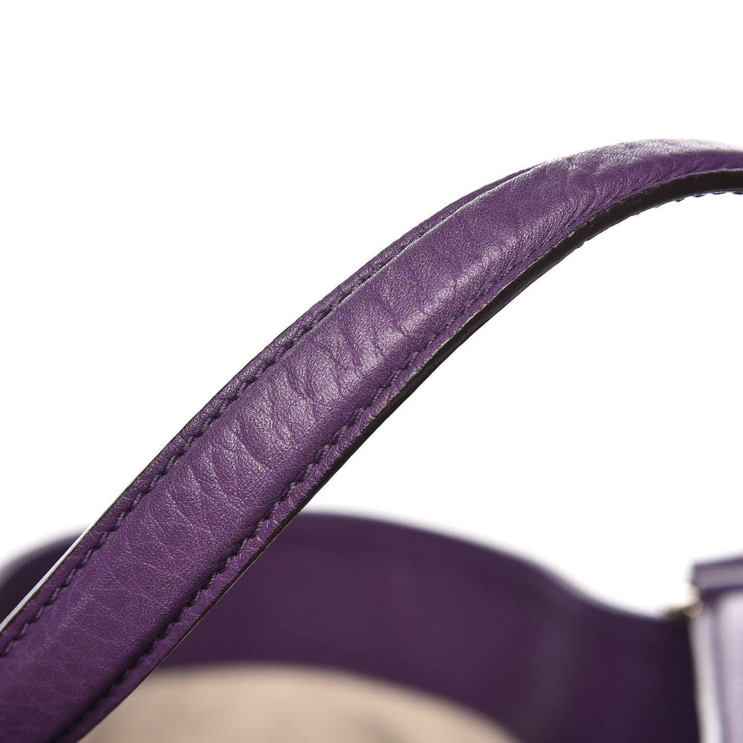 Pebbled Calfskin Large Soho Shoulder Bag Shine Purple