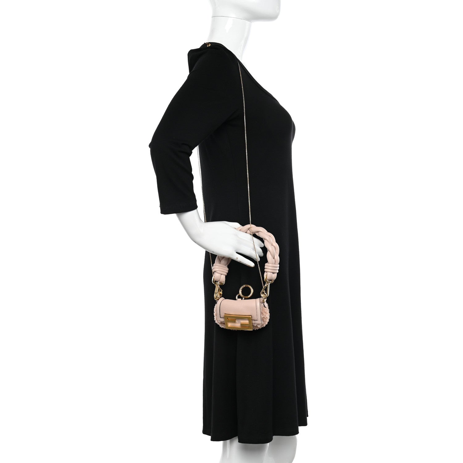 Fendi Lambskin Shearling Nano Baguette Maxi Handle Charm Soap 2 of 11