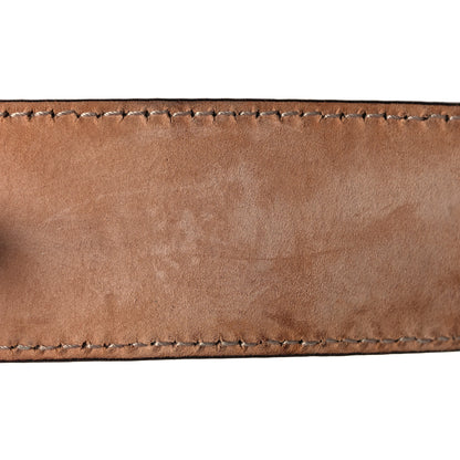 Gucci Calfskin Interlocking G Belt 85 34 Brown Turquoise 7 of 7