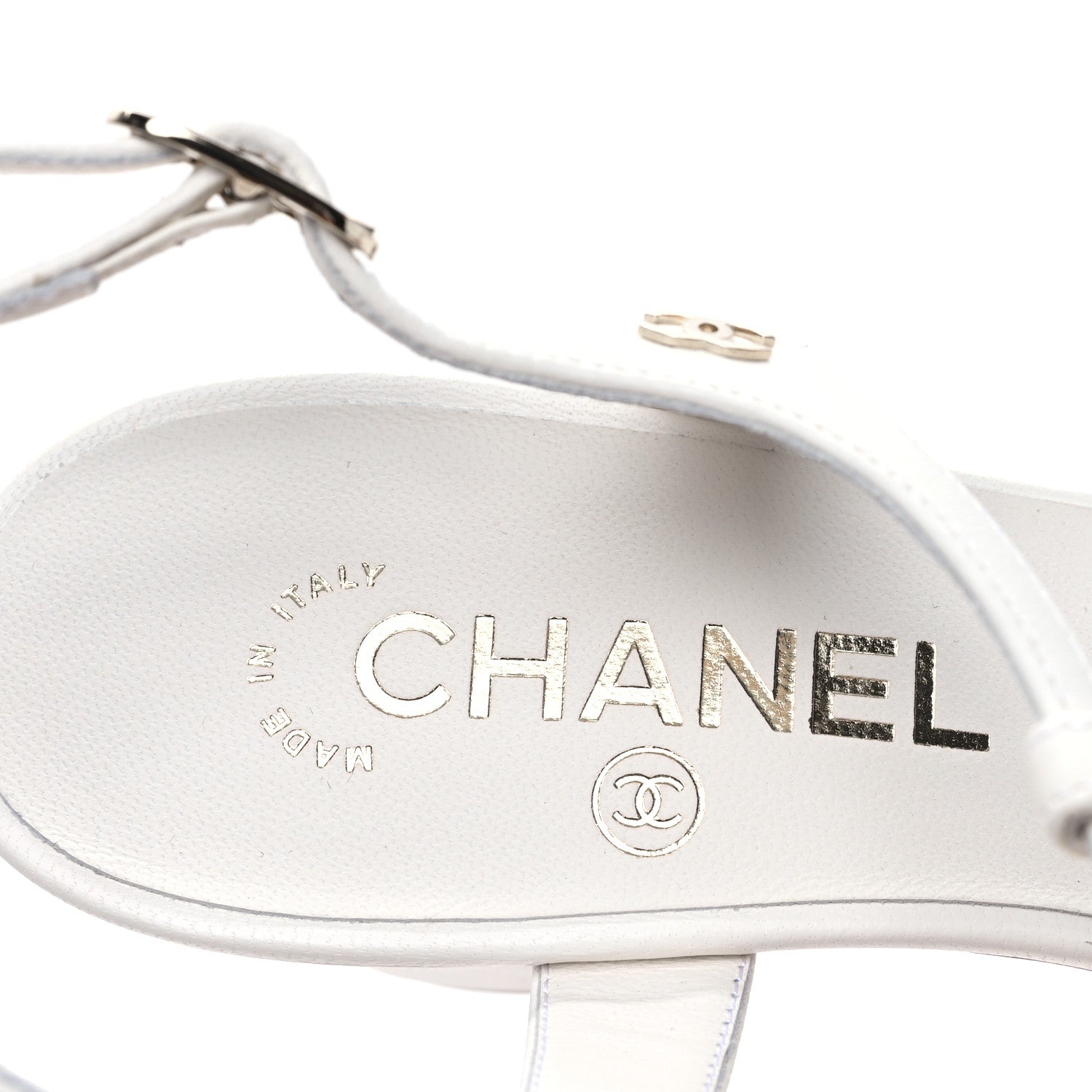Chanel Lambskin Pearl CC Star Sandals 40 White 7 of 8