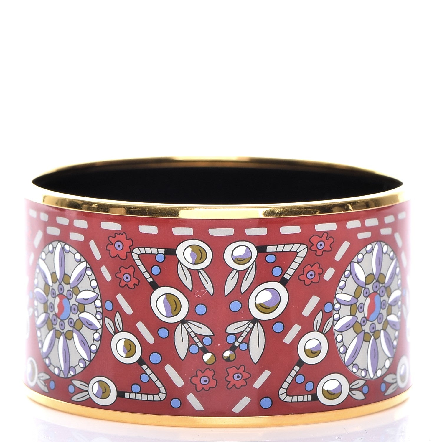 Hermes Enamel Printed Extra Wide Bracelet 65 3 of 5