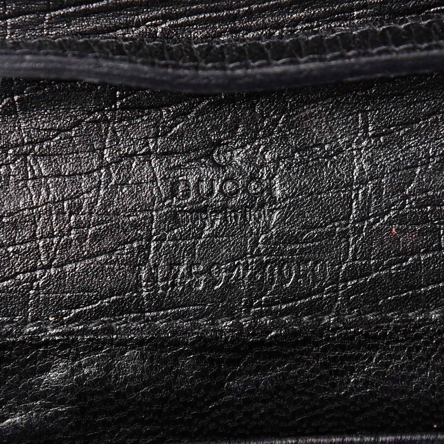 Textured Calfskin Bamboo Bar Clutch Black