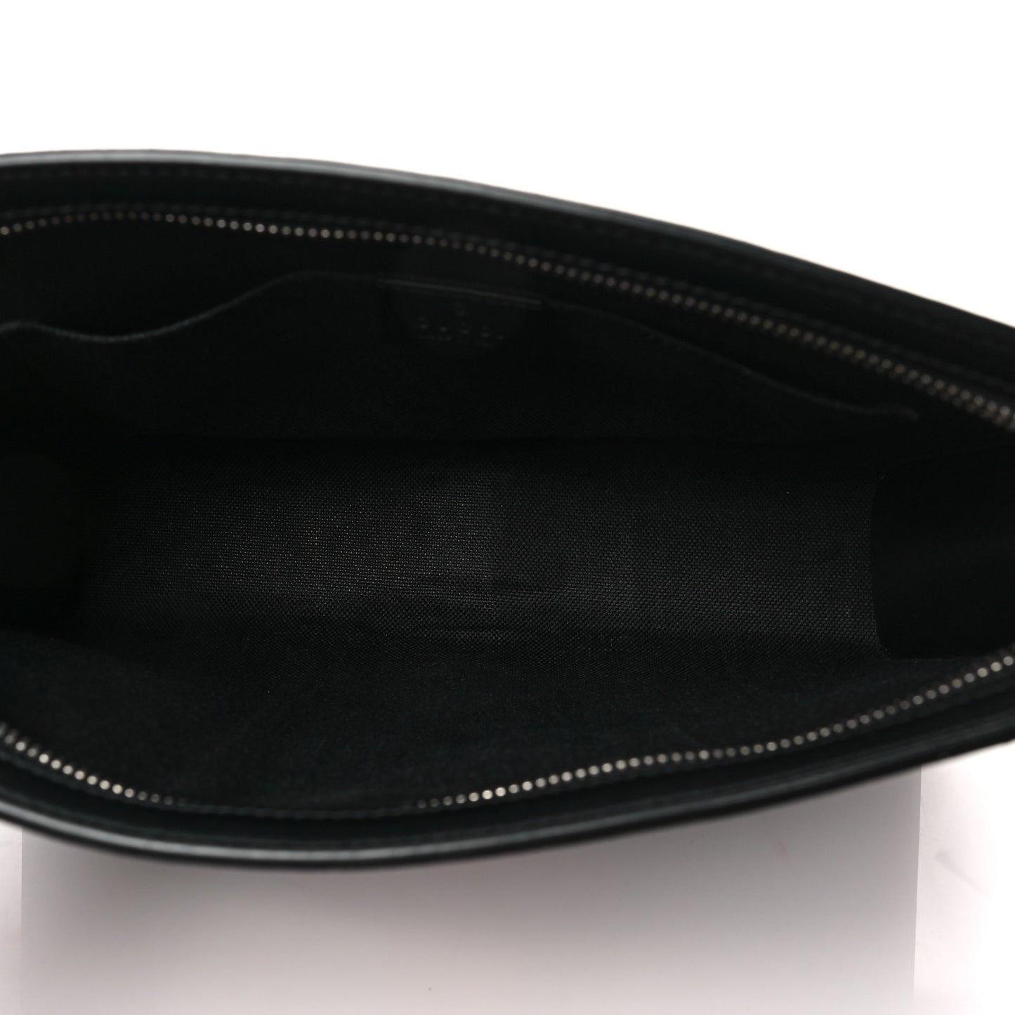 GG Supreme Monogram Selleria Calfskin Web New Web Cosmetic Case Black