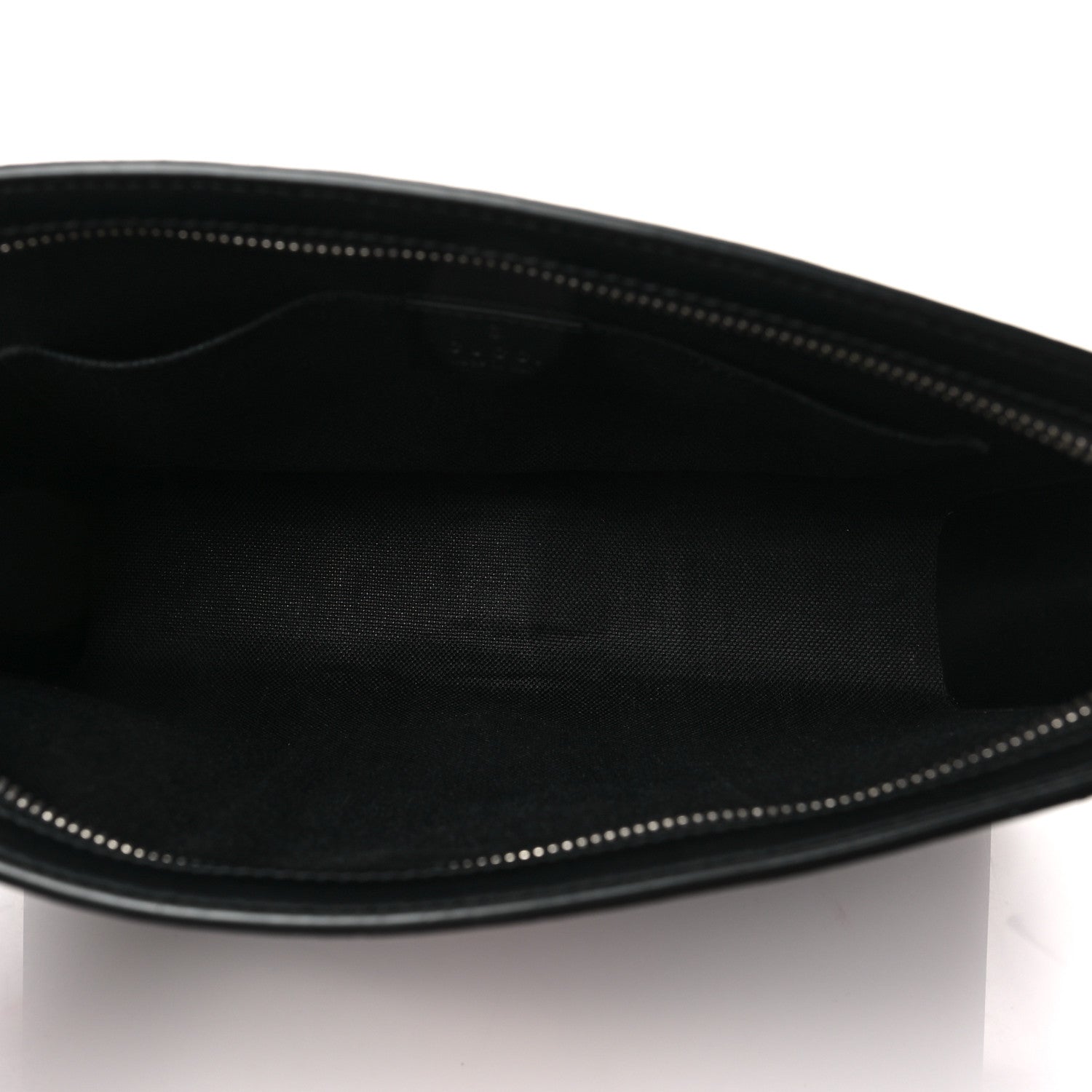 Gucci GG Supreme Monogram Selleria Calfskin Web New Web Cosmetic Case Black 5 of 9