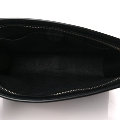 Gucci GG Supreme Monogram Selleria Calfskin Web New Web Cosmetic Case Black 5 of 9