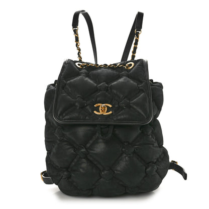 Chanel Iridescent Calfskin Quilted Chesterfield Backpack Black 1 of 11