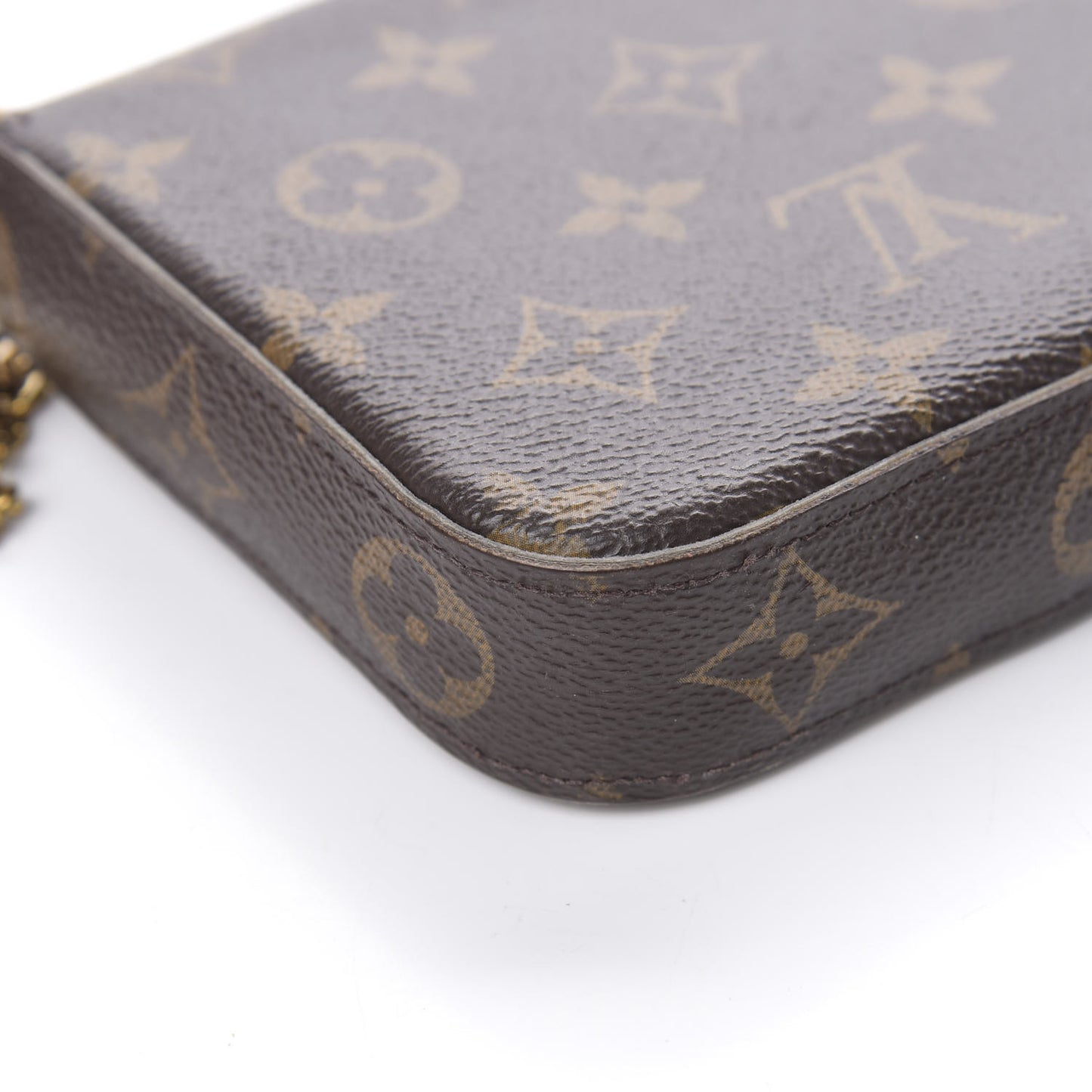 Monogram Pochette Felicie Chain Wallet Fuchsia