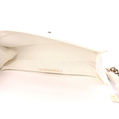 Chanel Caviar Quilted Medium Boy Flap White 5 of 9