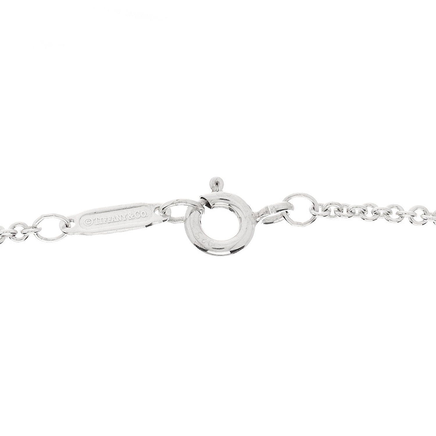 Tiffany Sterling Silver Black Titanium Double Cross Stencil Pendant Necklace 4 of 5
