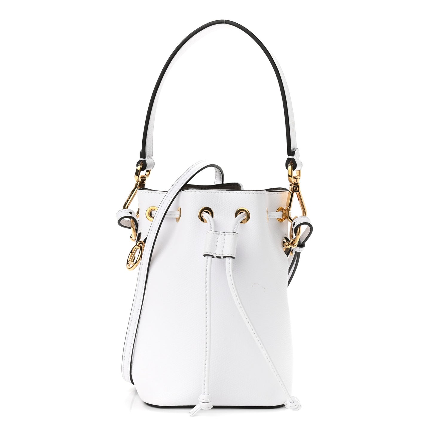 Vitello Cruise F is Fendi Mini Mon Tresor Bucket Bag Optical White
