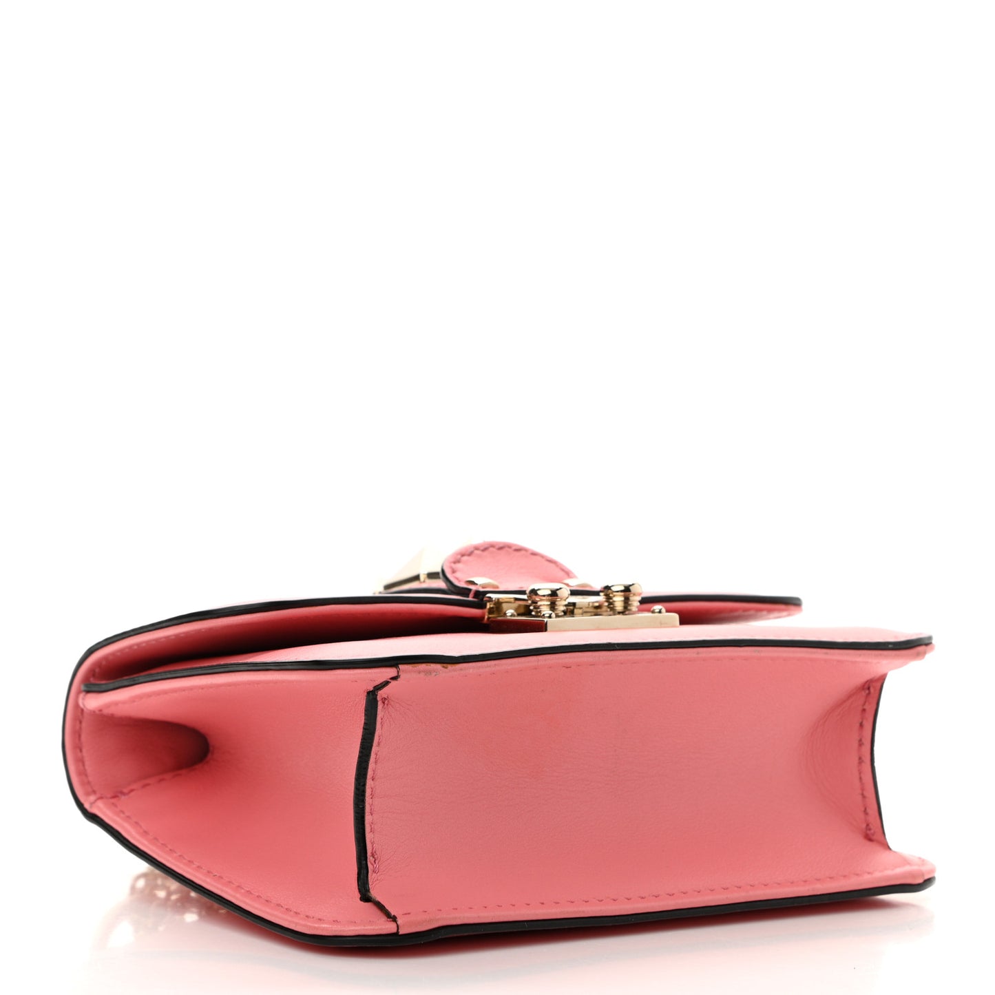 Vitello Mini Glam Lock Rockstud Flap Paradise Rose