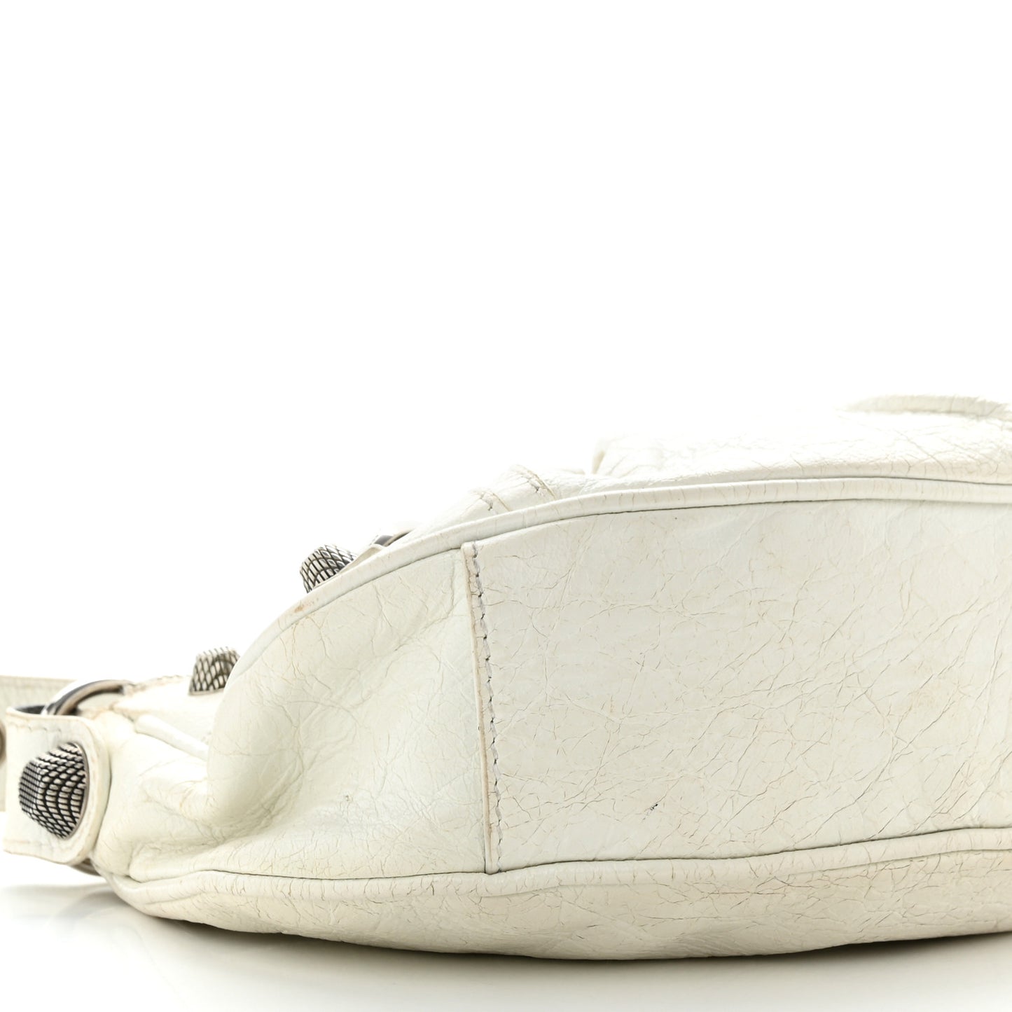 Agneau Arena Le Cagole Shoulder Bag XS Optic White